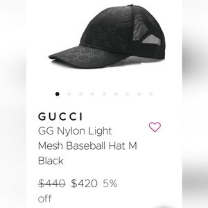 Gucci hat unisex size M black 🖤